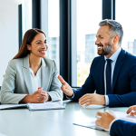 A diverse group of professionals, including a male and a female procurement specialist, fully clothed in modest business suits and professional dress, seated around a sleek conference table in a sunlit, modern office. They are engaged in an open, collaborative discussion, with subtle gestures indicating active listening and mutual understanding. The atmosphere is one of trust and strategic partnership, reflecting long-term supplier relationships. The background features blurred city views and contemporary office decor. Safe for work, appropriate content, fully clothed, professional, perfect anatomy, correct proportions, natural pose, well-formed hands, proper finger count, natural body proportions, high-quality photography.